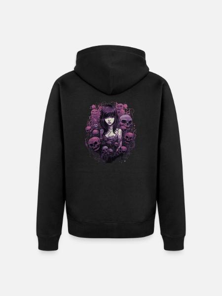 Emo HorrorFille - Veste à capuche bio Premium Unisexe - noir