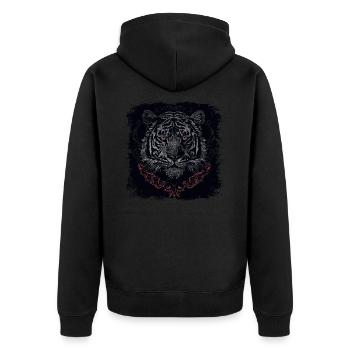 Tigre - Veste à capuche bio Premium Unisexe - noir - Dos - Nico (187cm)