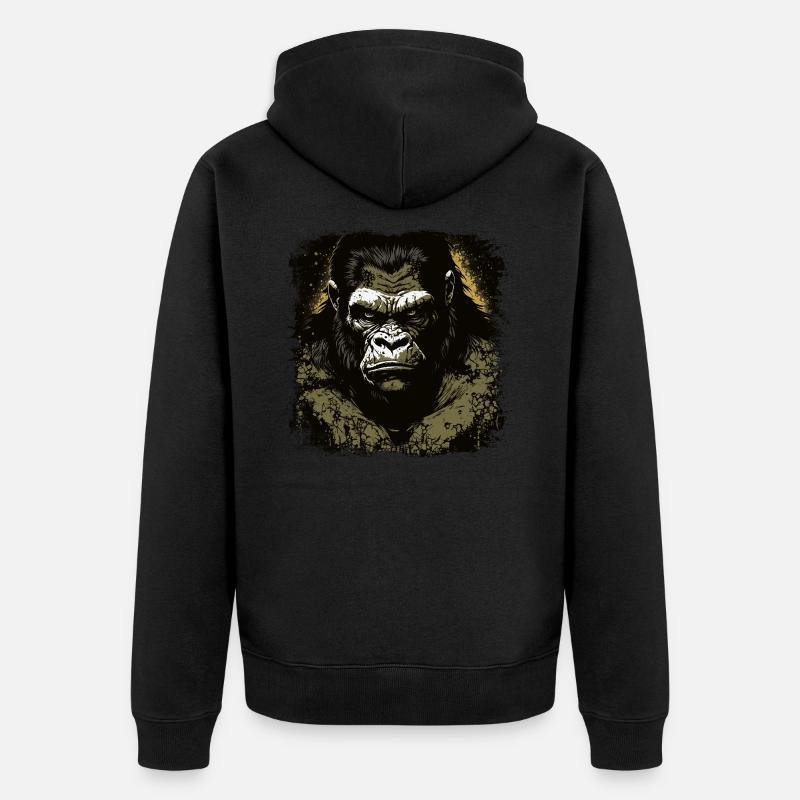 Gorille - Veste à capuche bio Premium Unisexe - noir