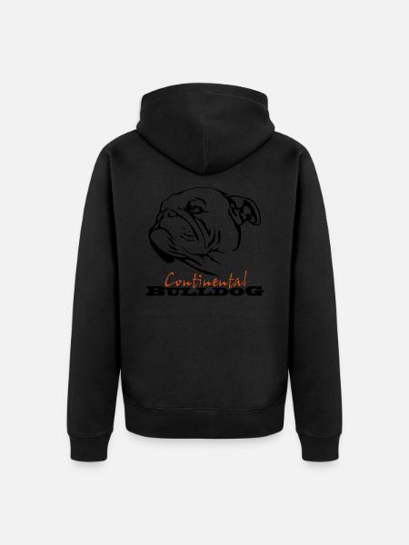 Continental Bulldog - Unisex Premium Bio Zip Hoodie - Schwarz
