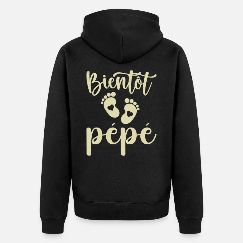 Bientôt pépé - Veste à capuche bio Premium Unisexe - noir