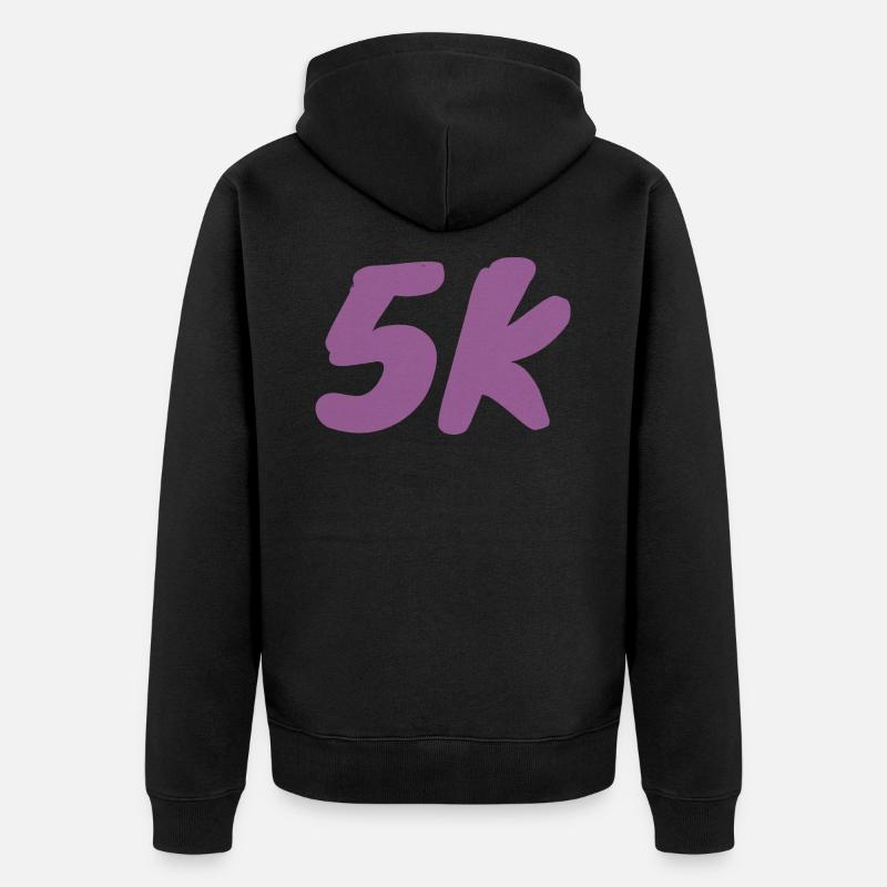 5K_coureurs lents - Veste à capuche bio Premium Unisexe - noir