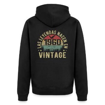 Les légendes sont nées 1960 Cadeau d’anniversaire 1960 - Veste à capuche bio Premium Unisexe - noir - Dos - Nico (187cm)