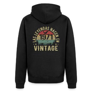 Naissance des légendes 1971 Cadeau d’anniversaire 1971 - Veste à capuche bio Premium Unisexe - noir - Dos - Nico (187cm)