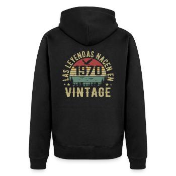 Naissance des légendes 1970 Cadeau d’anniversaire 1970 - Veste à capuche bio Premium Unisexe - noir - Dos - Nico (187cm)
