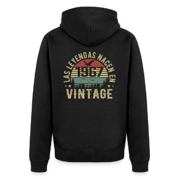Naissance des légendes 1967 Cadeau d’anniversaire 1967 - Veste à capuche bio Premium Unisexe - noir - Dos - Nico (187cm)