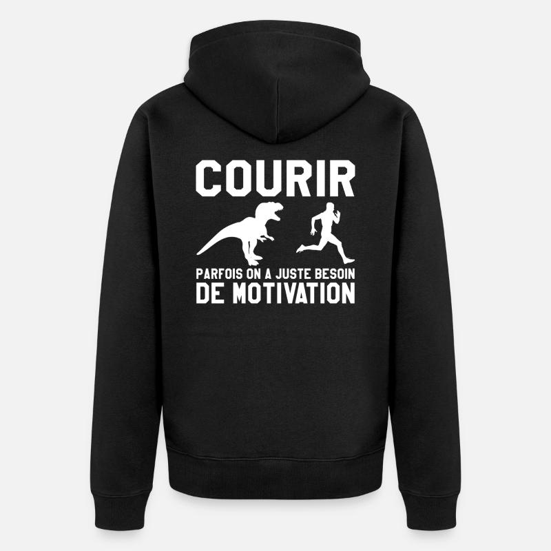 courir - cadeau courir - Veste à capuche bio Premium Unisexe - noir