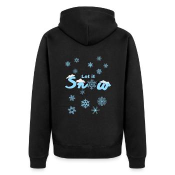 Qu’il neige - Veste à capuche bio Premium Unisexe - noir - Dos - Nico (187cm)