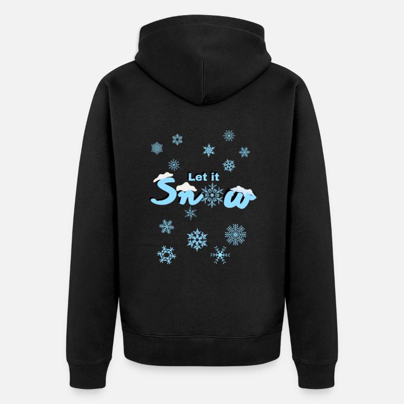 Let it snow - Unisex Premium Bio Zip Hoodie - Schwarz
