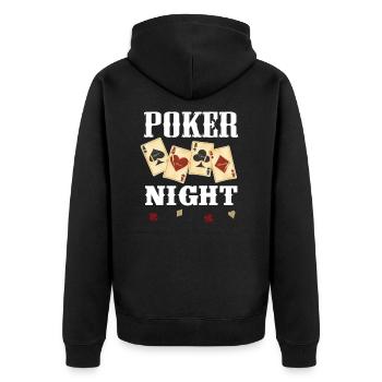 Soirée poker - Veste à capuche bio Premium Unisexe - noir - Dos - Nico (187cm)