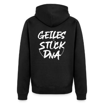 Geiles Stück DNA! - Beliebter Nerd Programmierer - Unisex Premium Bio Zip Hoodie - Schwarz - Hinten - Nico (187cm)