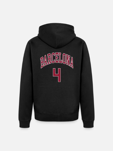 Barcelone 4 - Veste à capuche bio Premium Unisexe - noir