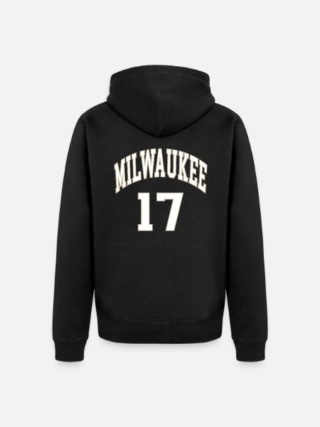 Milwaukee 17 - Unisex Premium Organic Zip Hoodie - black