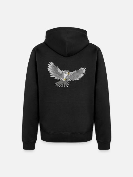 Greifvogel - Unisex Premium Bio Zip Hoodie - Schwarz