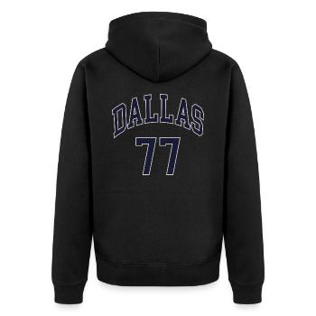 Dallas 77 - Veste à capuche bio Premium Unisexe - noir - Dos - Nico (187cm)