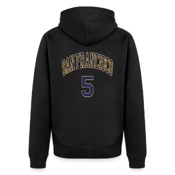 San Francisco 5 - Veste à capuche bio Premium Unisexe - noir - Dos - Nico (187cm)