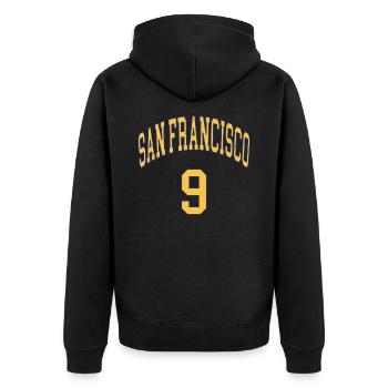 San Francisco 9 - Veste à capuche bio Premium Unisexe - noir - Dos - Nico (187cm)