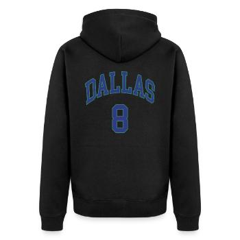 Dallas 8 - Veste à capuche bio Premium Unisexe - noir - Dos - Nico (187cm)