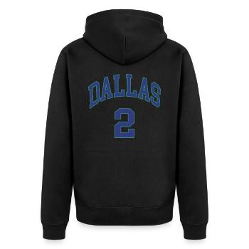 Dallas 2 - Veste à capuche bio Premium Unisexe - noir - Dos - Nico (187cm)
