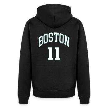 Boston 11 - Veste à capuche bio Premium Unisexe - noir - Dos - Nico (187cm)