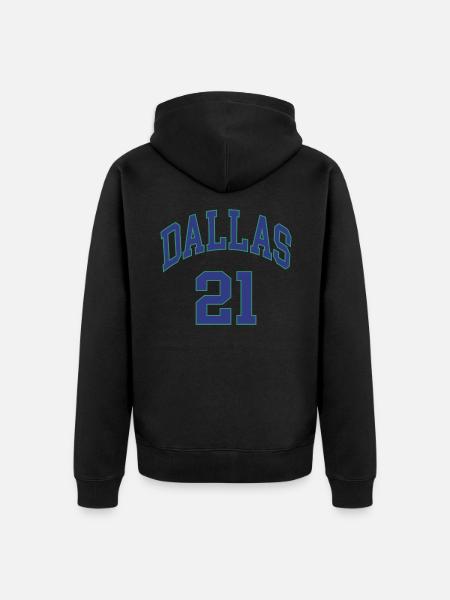 Dallas 21 - Unisex Premium Organic Zip Hoodie - black