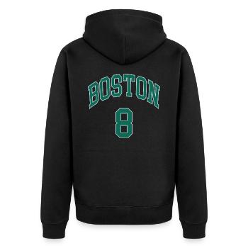 Boston 8 - Veste à capuche bio Premium Unisexe - noir - Dos - Nico (187cm)