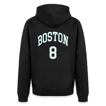 Boston 8 - Veste à capuche bio Premium Unisexe - noir - Dos - Nico (187cm)