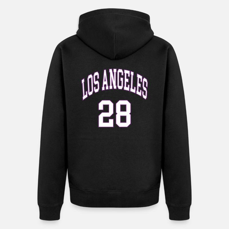 Los Angeles 28 - Veste à capuche bio Premium Unisexe - noir