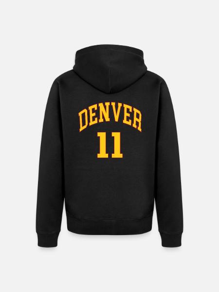 Denver 11 - Unisex Premium Bio Zip Hoodie - Schwarz