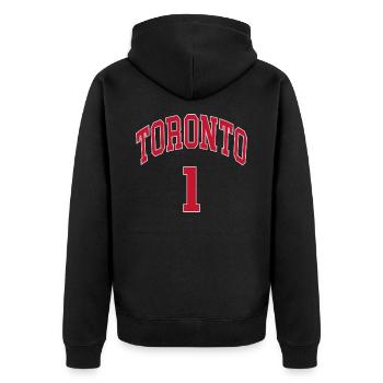 Toronto 1 - Veste à capuche bio Premium Unisexe - noir - Dos - Nico (187cm)