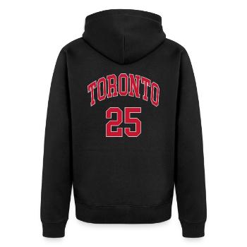 Toronto 25 - Veste à capuche bio Premium Unisexe - noir - Dos - Nico (187cm)