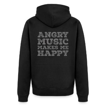 Angry Music Heavy Metal Death Metal Metalhead - Veste à capuche bio Premium Unisexe - noir - Dos - Nico (187cm)