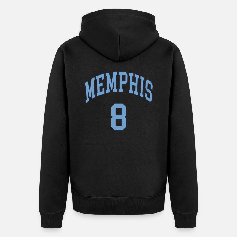 Memphis 8 - Veste à capuche bio Premium Unisexe - noir