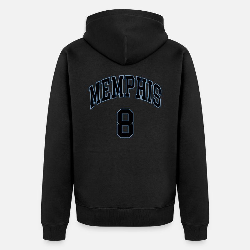 Memphis 8 - Unisex Premium Bio Zip Hoodie - Schwarz