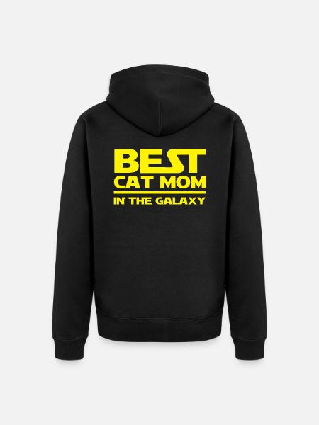 Chat shirt Galaxy - Veste à capuche bio Premium Unisexe - noir