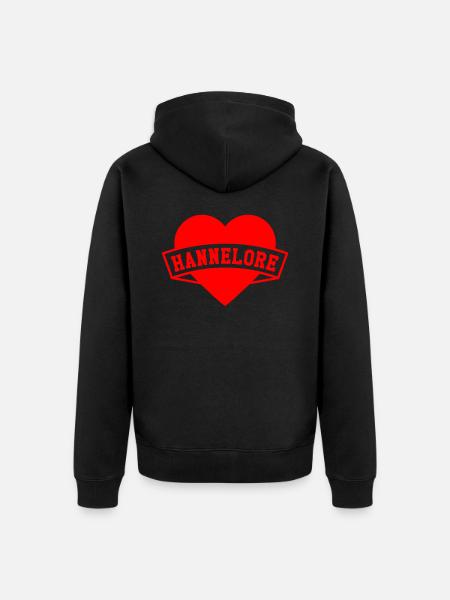 Hannelore Herzen - Unisex Premium Organic Zip Hoodie - black