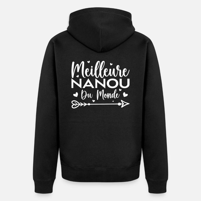 Meilleure Nanou Du Monde - Veste à capuche bio Premium Unisexe - noir