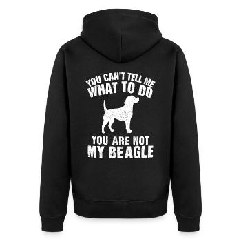 Funny Beagle Men Women Hound Beagle Dog Lovers - Veste à capuche bio Premium Unisexe - noir - Dos - Nico (187cm)