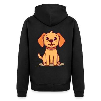 Conception de chien mignon pour les propriétaires de chiens - Veste à capuche bio Premium Unisexe - noir - Dos - Nico (187cm)