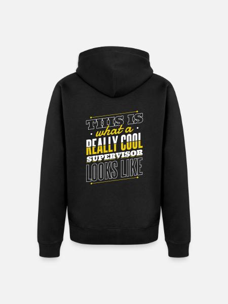 Supervisor profession - Unisex Premium Organic Zip Hoodie - black