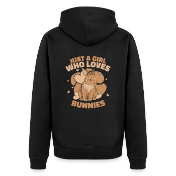 Lapin lapin animal de compagnie lapin - Veste à capuche bio Premium Unisexe - noir - Dos - Nico (187cm)