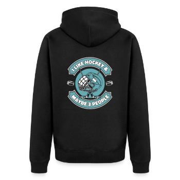 Sports de hockey sur glace - Veste à capuche bio Premium Unisexe - noir - Dos - Nico (187cm)