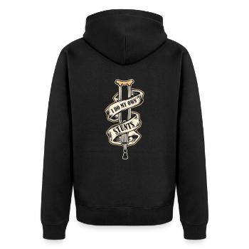 Rétablissez-vous Pied cassé Os cassé - Veste à capuche bio Premium Unisexe - noir - Dos - Nico (187cm)