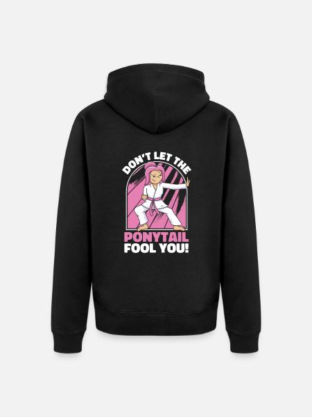 Karate Karate Fighter Martial Arts - Unisex Premium Organic Zip Hoodie - black