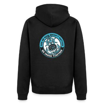 Cruise Ship Holiday Ships Cruise - Unisex Premium Organic Zip Hoodie - black - Back - Nico (187cm)