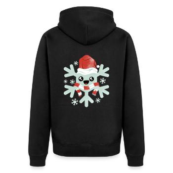 Flocon de neige Flocons de neige Neige de Noël - Veste à capuche bio Premium Unisexe - noir - Dos - Nico (187cm)