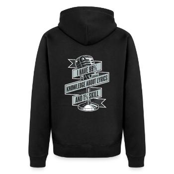 Chanteur de musique vocale chantant - Veste à capuche bio Premium Unisexe - noir - Dos - Nico (187cm)