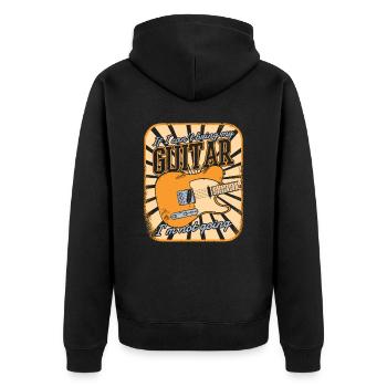 Guitar Guitarist Musician Acoustic Guitar Instruments - Unisex Premium Organic Zip Hoodie - black - Back - Nico (187cm)