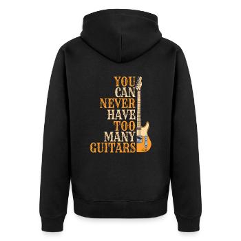 Guitar Guitarist Musician Acoustic Guitar Instruments - Unisex Premium Organic Zip Hoodie - black - Back - Nico (187cm)