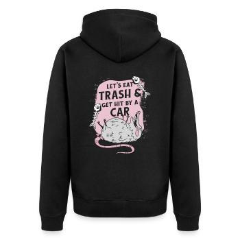 Opossum opossum animal - Veste à capuche bio Premium Unisexe - noir - Dos - Nico (187cm)